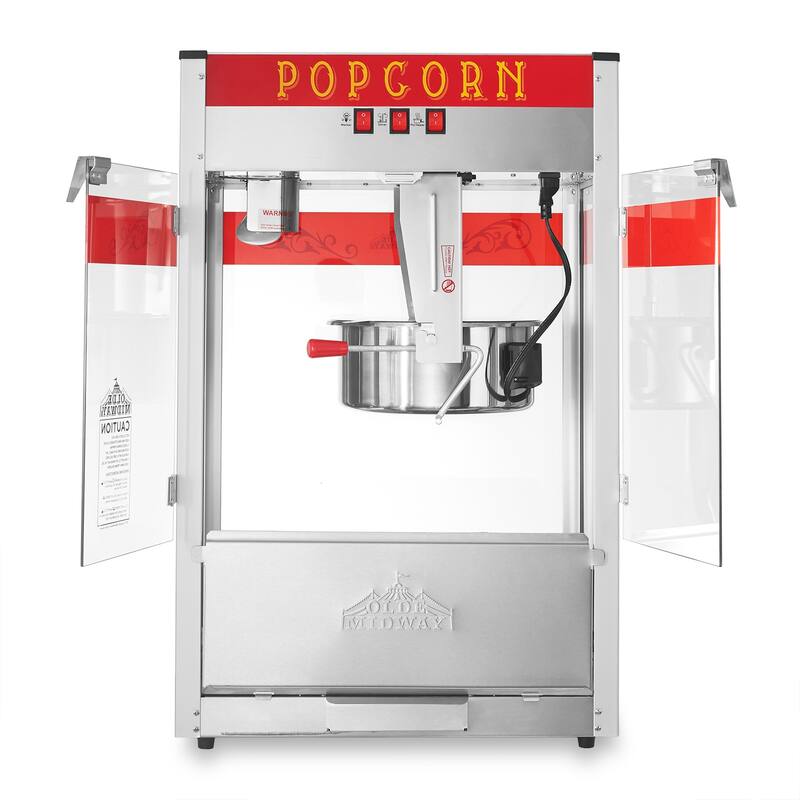 Commercial Popcorn Machine Maker Popper with Large 16oz Kettle - 16-Ounce