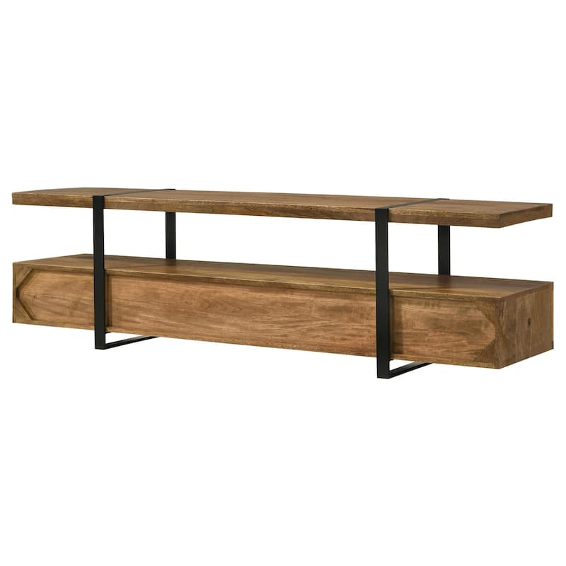 Otto 5-Drawer Mango Wood 70" TV Stand Media Console Brown