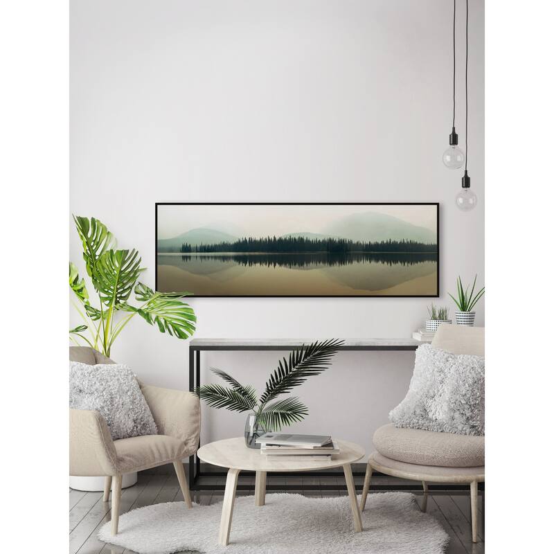 Mirror Lake Floater Framed Print on Canvas