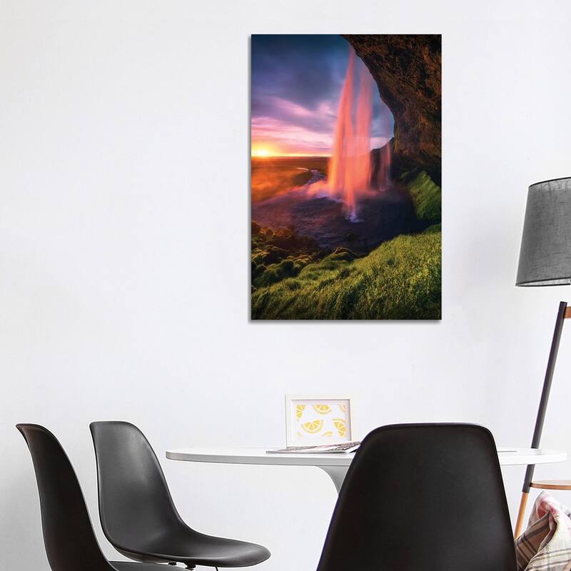 iCanvas "Seljalandsfoss Waterfall - Iceland" by Cuma Cevik Canvas Print - 40x26x1.5