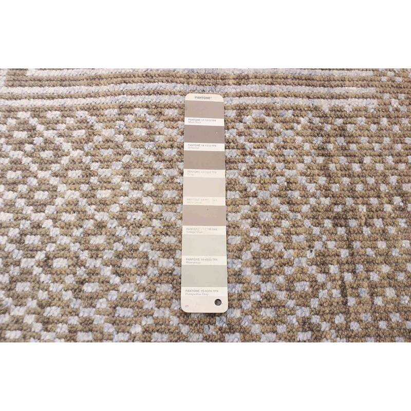 ECARPETGALLERY Hand-knotted Elysian Taupe Silk Rug - 5'2 x 7'7