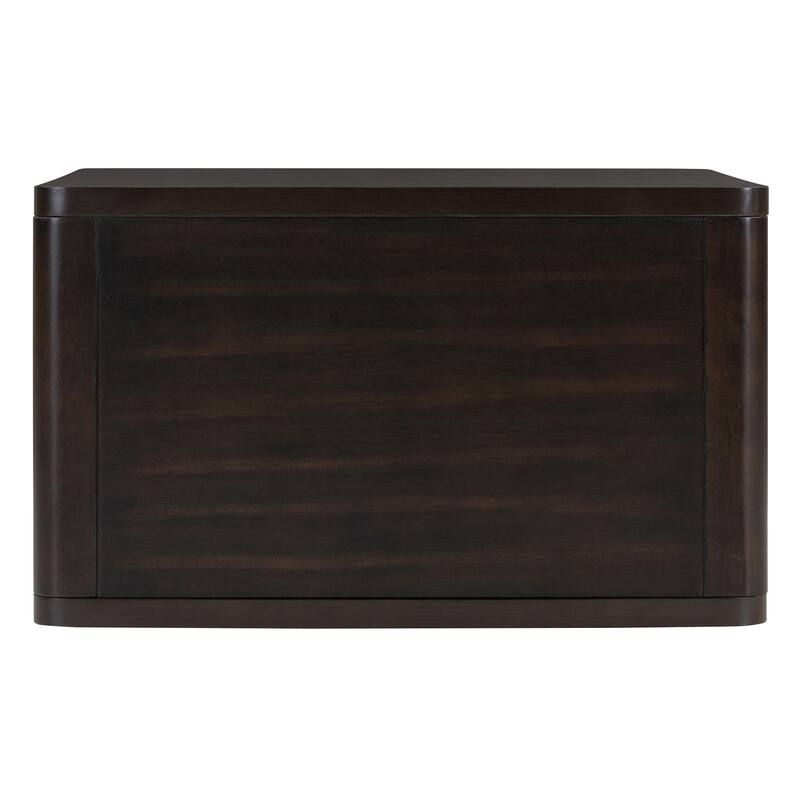 30.8" MDF Coffee Table with Half-Open Storage