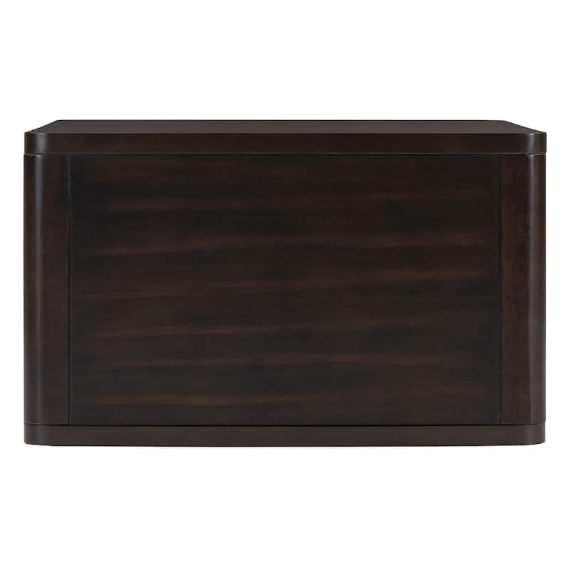 Square Coffee Table in Farmhouse Coffee Table with Storage,2-Tier Center Table with Half Open Storage Compartment in 30.8"
