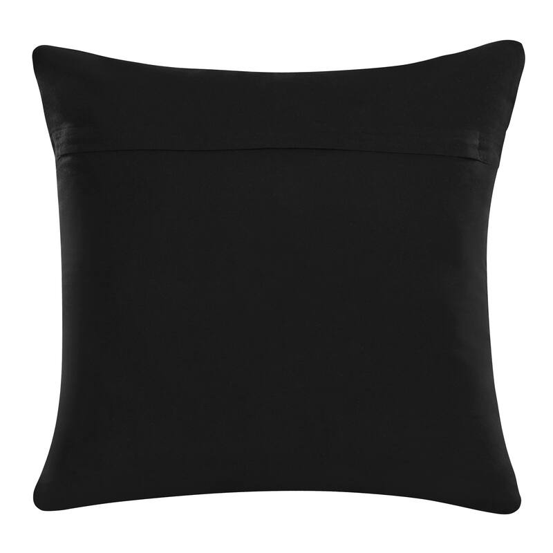 Handwoven Zebra Printed Square Throw Pillow - 18" - Black and White