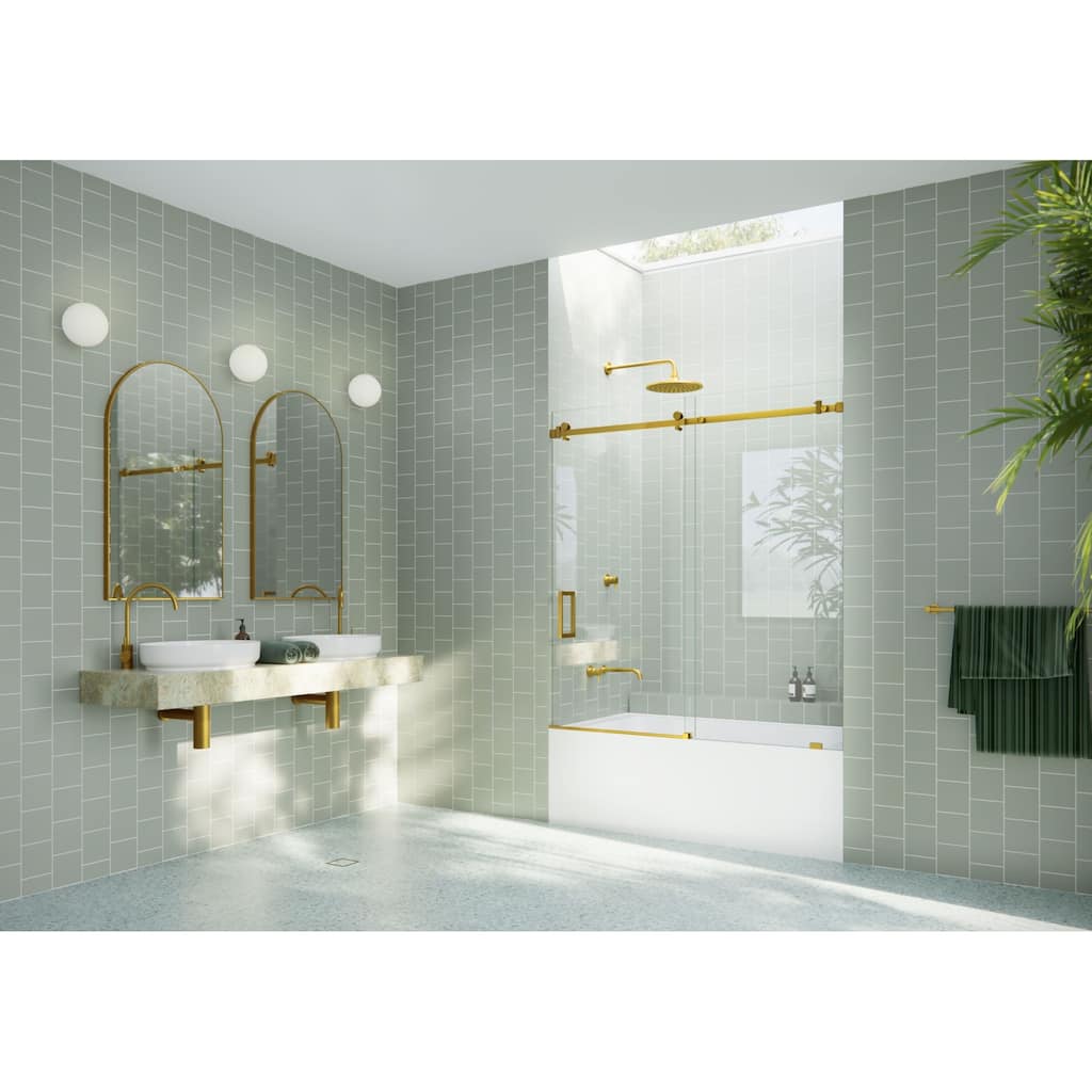 Glass Warehouse B-SQSLD-56 Astro 60" High x 56" Wide Sliding Frameless