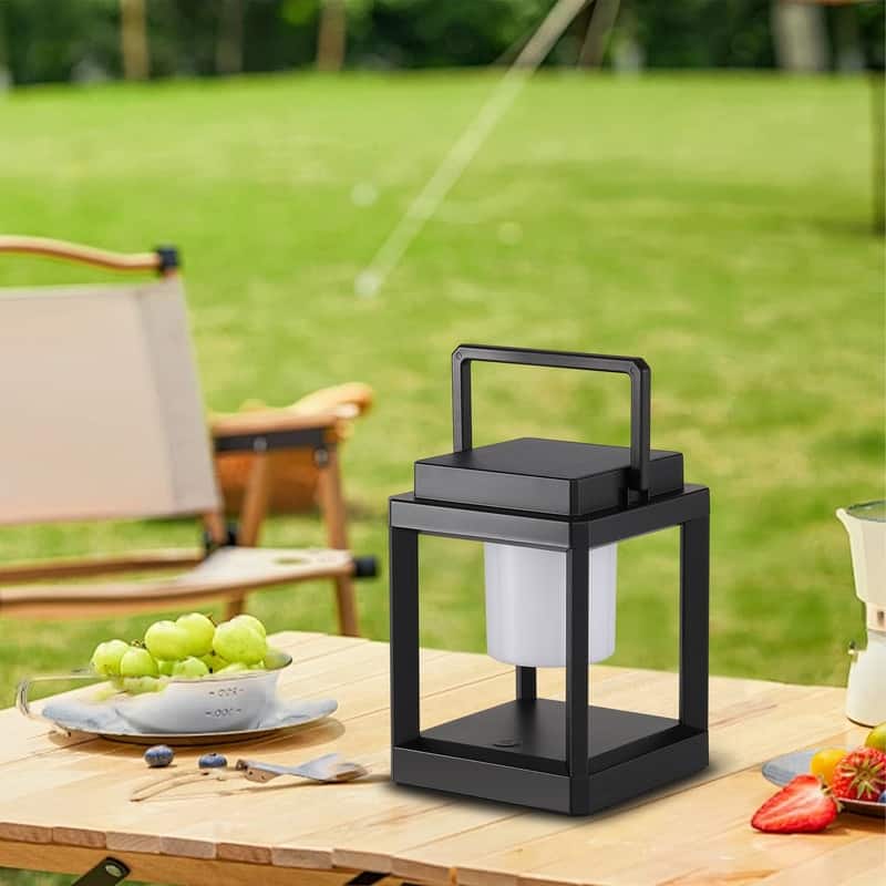 7.4" Outdoor Solar Lantern With LED Light Battery Powered, Durable & Stylish