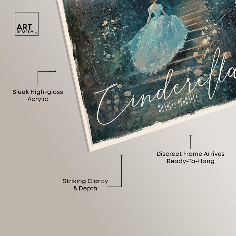 Classic Cinderella Acrylic by Art Remedy, Ready to Hang