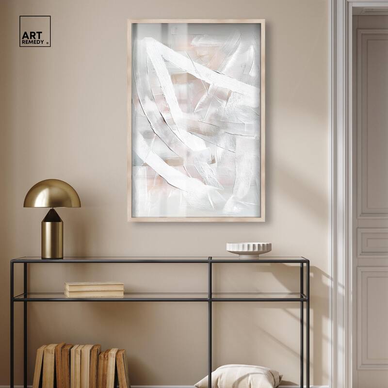 Thick White Texture I Shadowbox by Art Remedy