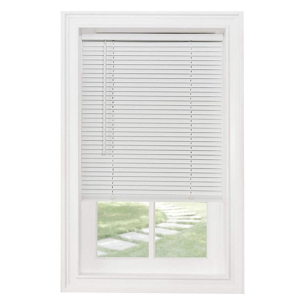 White Achim Home Furnishing Cordless GII Luna 2" Slat Venetian Window Blinds 
