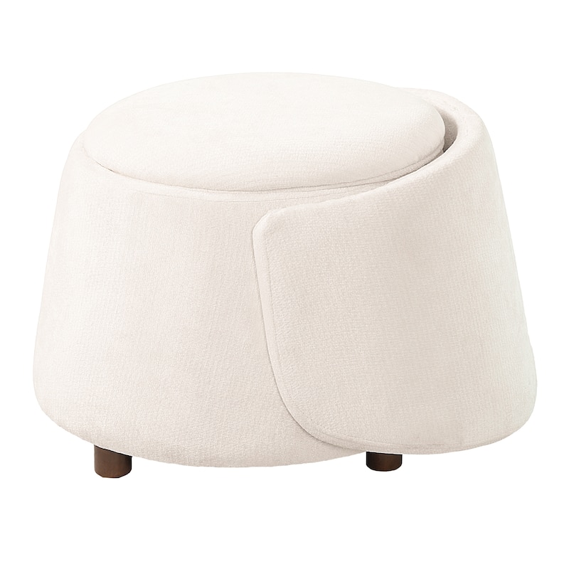 Christopher Knight Home - Modern 2-in-1 Acacia Upholstered Accent Chair with Hidden Pet-Friendly Nook & Convertible Storage Seat