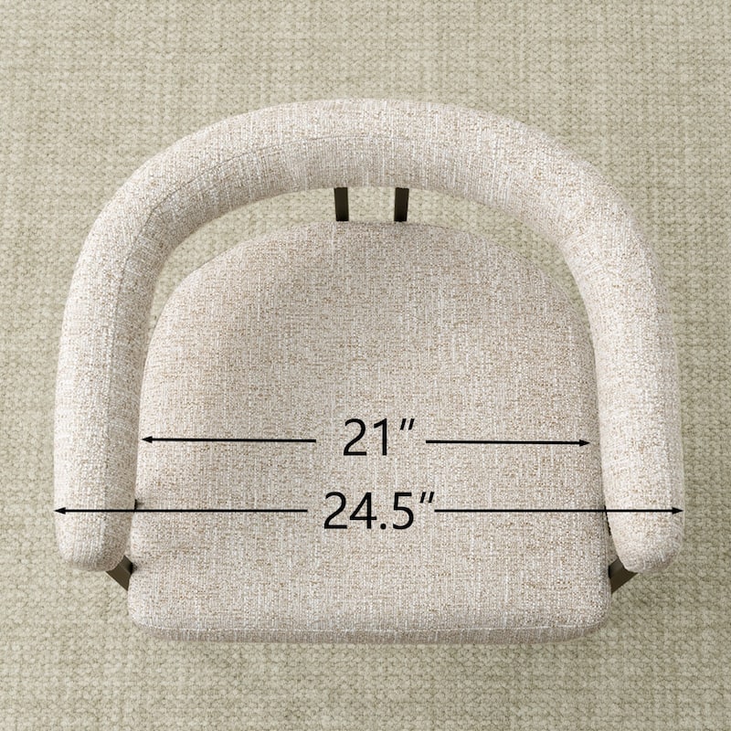 24" Seat Height Upholstered Tweed Solid Back Counter Stool(Set of 4) - Set of 4