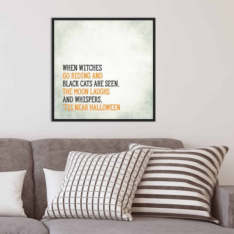 Amanti Art Tis Near Halloween Framed Canvas Wall Art
