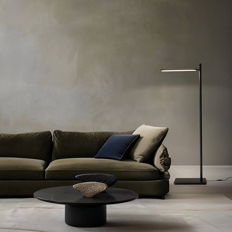 Brightech Linden LED Classic Matte Black Modern Industrial Arc Dimmable Super Bright Floor Lamp with 360º Adjustable Head