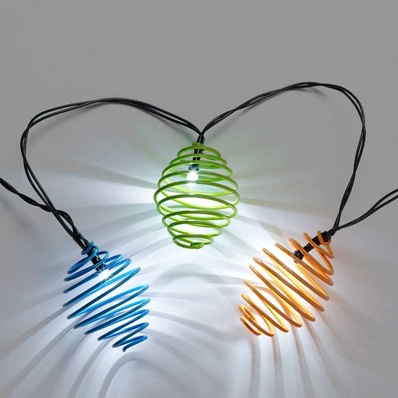 Curvet Multi Color Solar String Lights - Professional Series - orange/green/blue