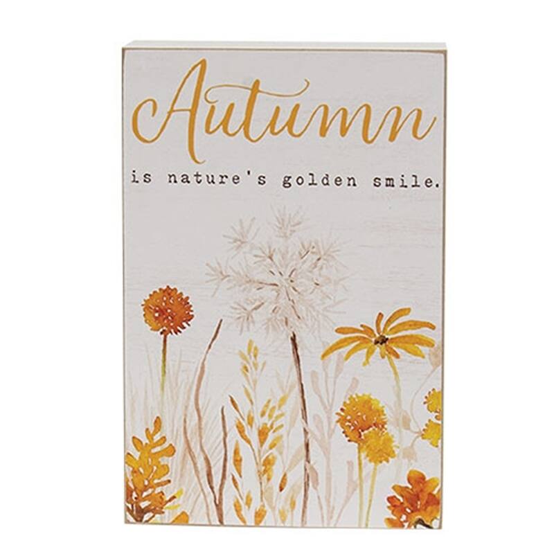 Golden Fall Wildflowers Box Signs - 2 Asstd. - Multi