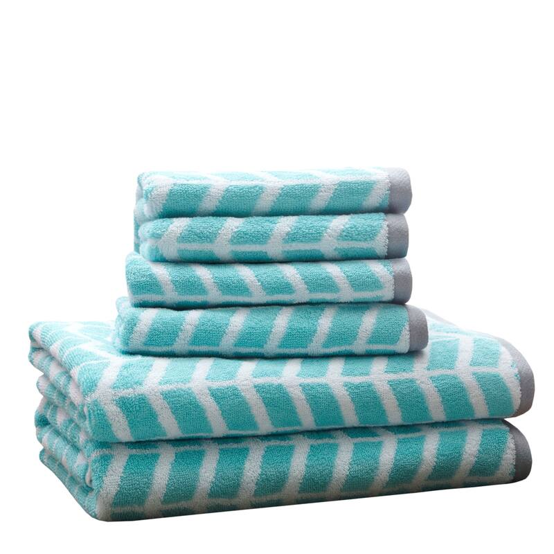 Intelligent Design Laila Cotton Jacquard Bath Towel 6 Piece Set