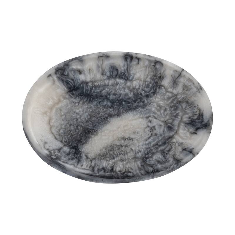 Oval Platter Resin Grey Set of 2