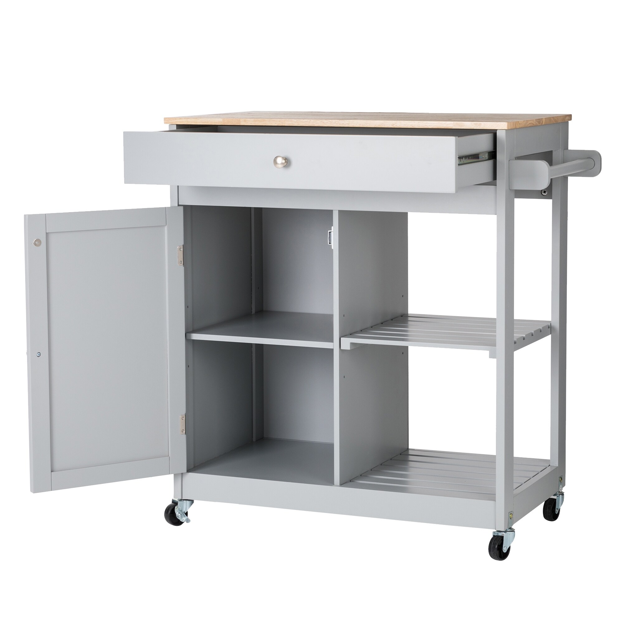 Halifax North America Rolling 35.75 High Kitchen Island Cart on Wheels | Mathis Home