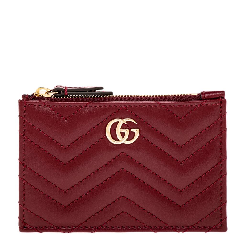 Gucci GG Marmont Zip Key Pouch - Red