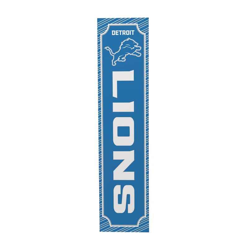 47" Double Sided Seasonal Porch Leaner, Detroit Lions - 47" x 11.25"