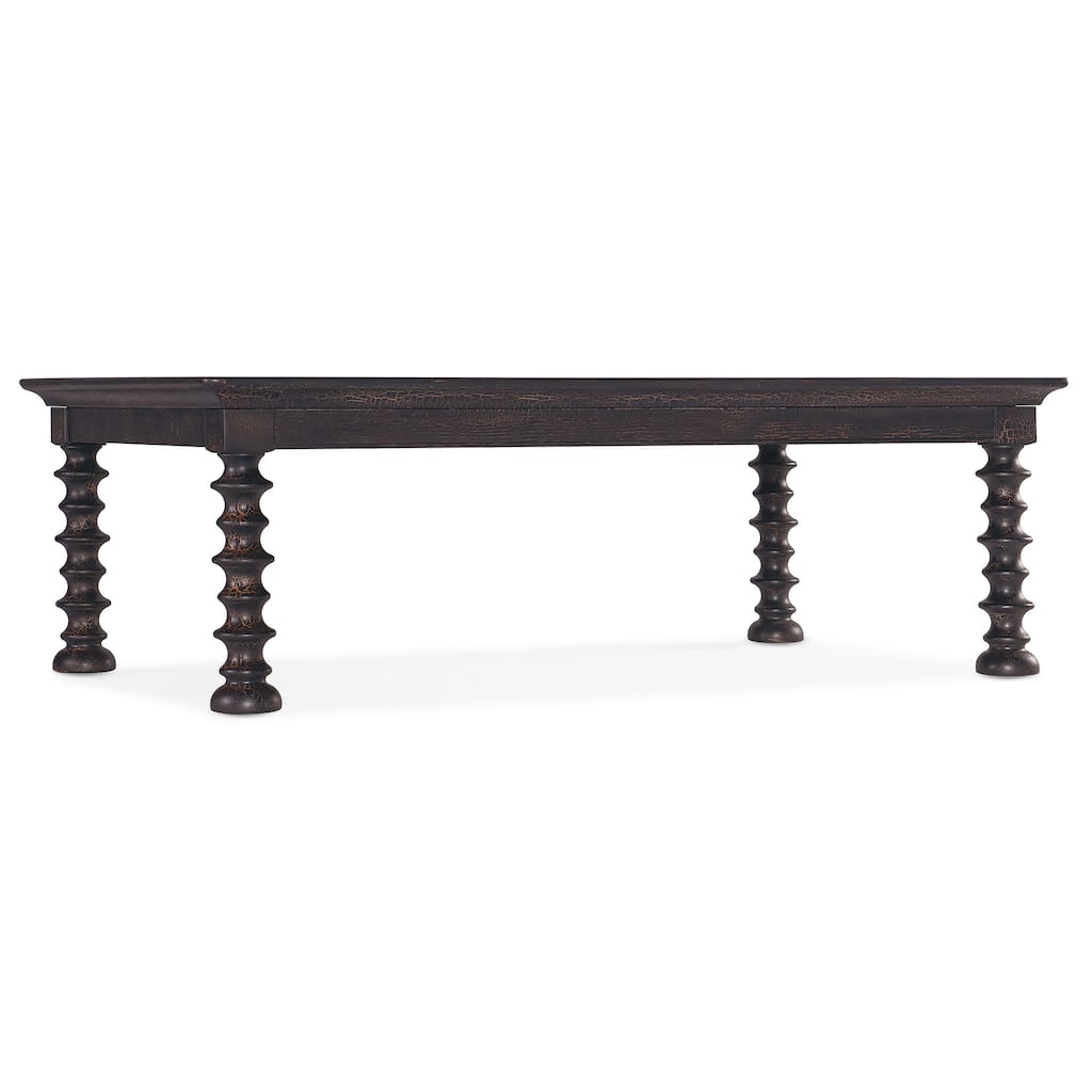 Big Sky Turned Leg Cocktail Table - 56"W x 34"L x 18"H