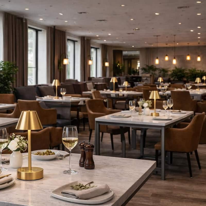 Aurora Rechargeable Brushed Nickel LED Table Lamp