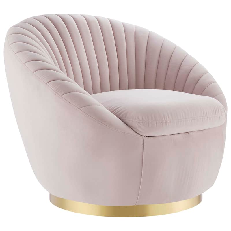 Whirr Tufted Performance Velvet Performance Velvet Swivel Chair