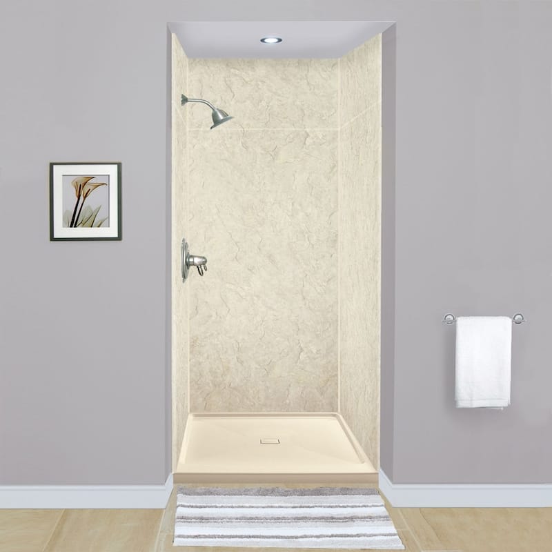 Transolid Expressions 48-in X 48-in X 96-in Glue to Wall Shower Walls - 48" x 48" x 96" - 48" x 48" x 96"
