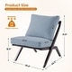 preview thumbnail 26 of 27, Modern Minimalist Solid Wood Lounge Chair