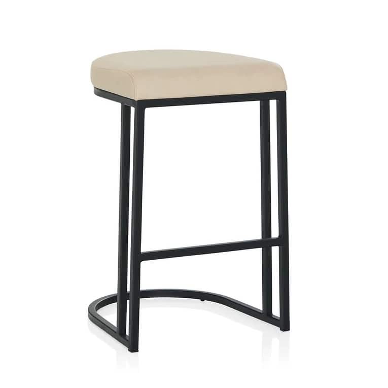 (Set of 2) Dome Backless Leather Counter Stool (Fully Assembled)