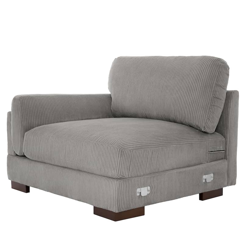 90" Oversized Modular Sectional Corduroy Sofa