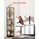 preview thumbnail 37 of 47, UIMOSO Corner Bookshelf, Corner Bookcase with Heavy Duty Metal Frame & Wooden Shelves