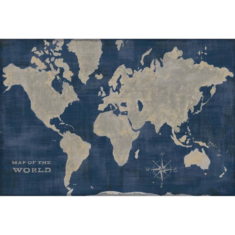 World Map Collage Deep Art Poster - Print On Demand