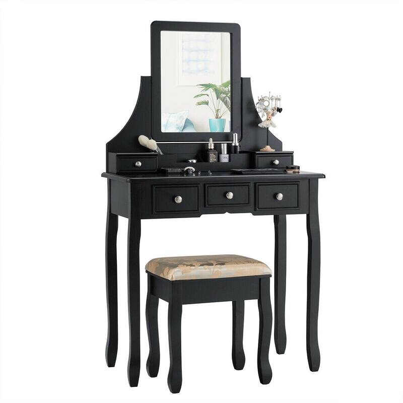 5 Drawers Removable Box Makeup Dressing Vanity Set - 31.5" x 16" x 55" (L x W x H)