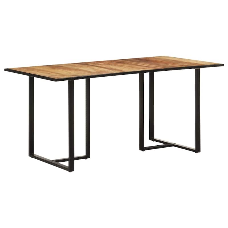 vidaXL Dining Table 63" Rough Mango Wood - 63" x 31.5" x 29.9"