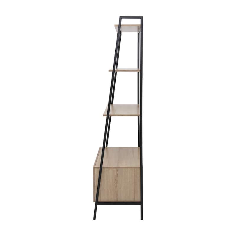 4 Tier Book Case with Cabinet - N/A
