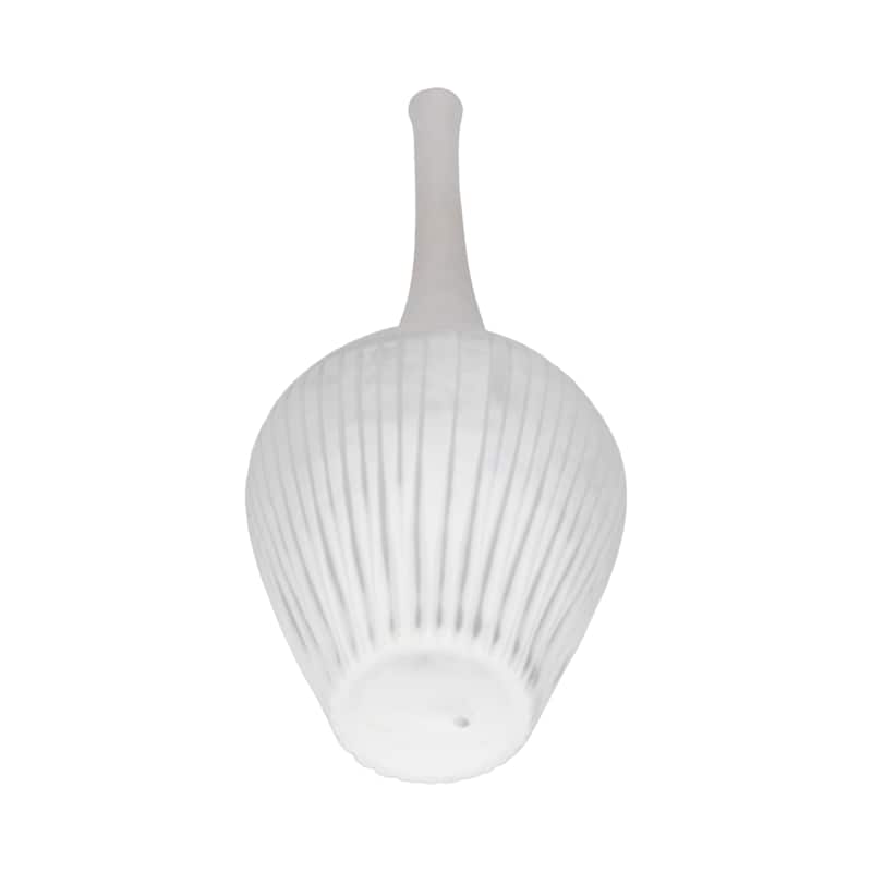 Glass Modern Handblown Artisan Bottle - White