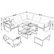 preview thumbnail 7 of 27, Industrial Style Outdoor Sofa Combination Set