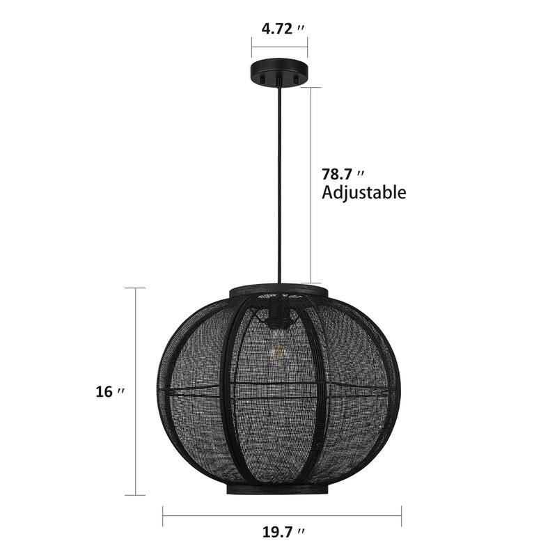 Modern Boho 19.7 in. Chandelier for Dining/Living