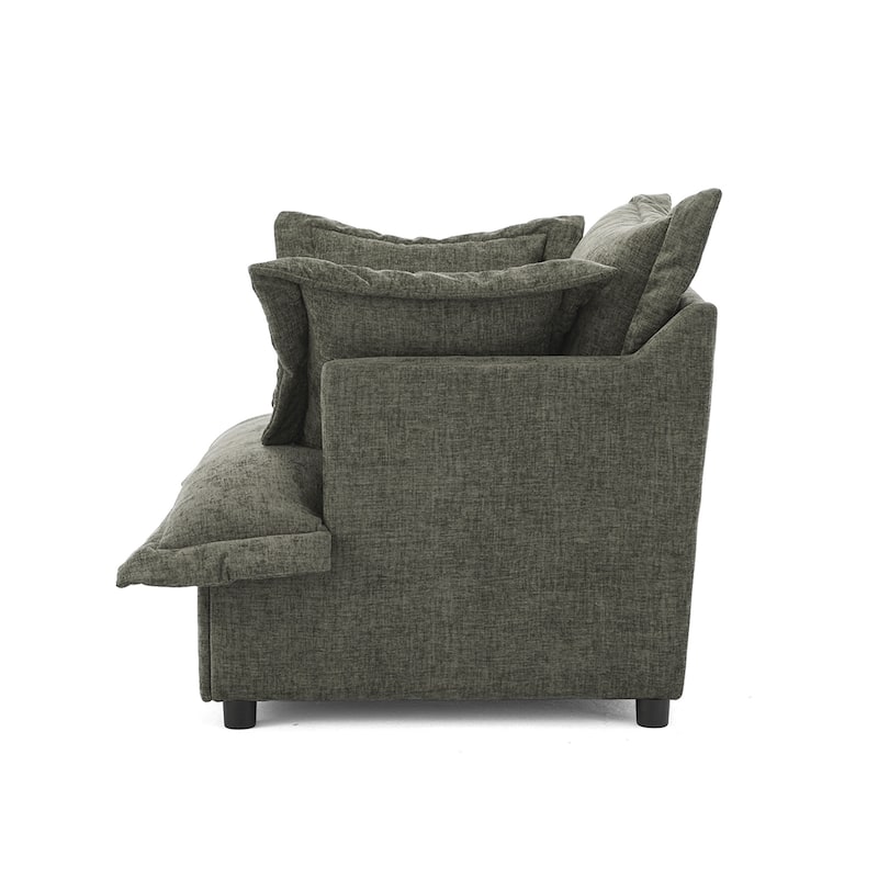 Double Layer Cushion Comfy Cloud Modular Sectional Sofa Couch Ottoman