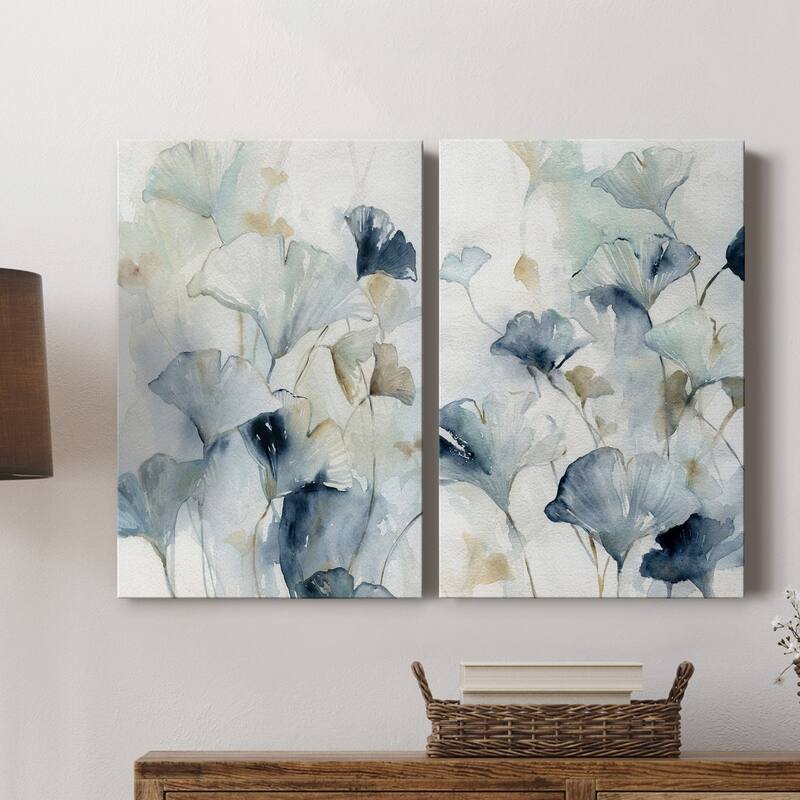 Indigo Ginkgo I Premium Gallery Wrapped Canvas - Ready to Hang