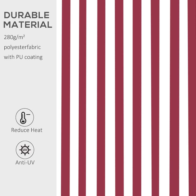 10' x 8' Retractable Awning, Sunshade Shelter w/ Manual Crank Handle, UV & Water-Resistant Fabric and Aluminum Frame