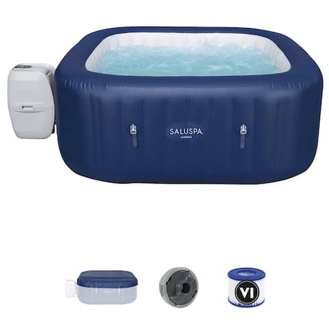 Bestway 60022E SaluSpa Hawaii AirJet 6 Person Inflatable Hot Tub Spa with Pump - Blue