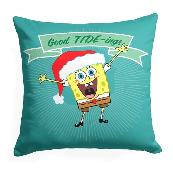 slide 2 of 13, Nickelodeon Spongebob Squarepants Christmas 18 Inch Throw Pillow