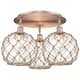 Option Antique Copper / Clear Glass with Brown Rope