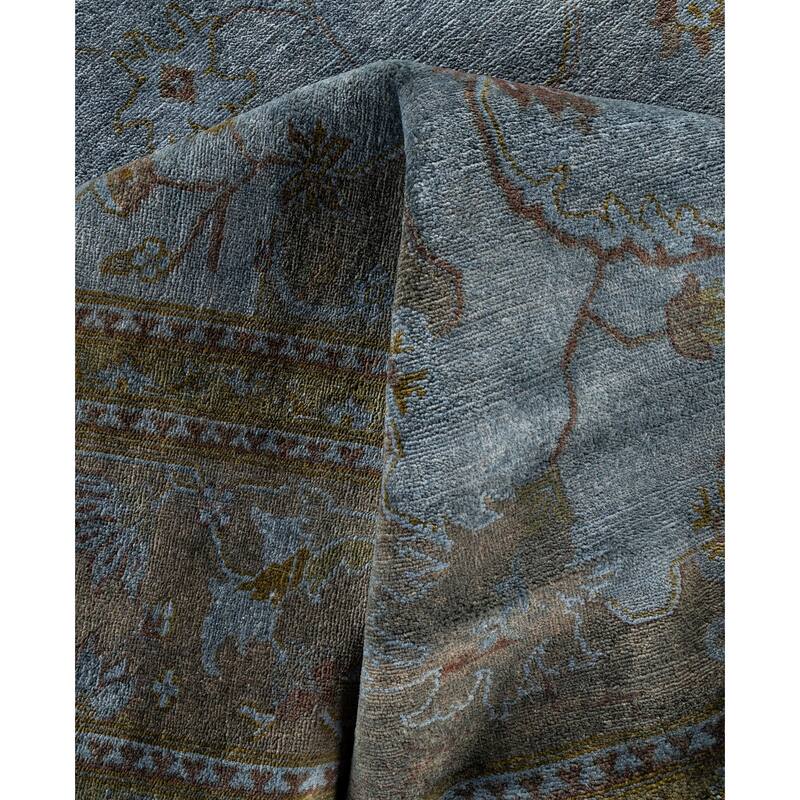 Overdyed One-of-a-Kind Hand-Knotted Area Rug - Gray - 8' 1" x 10' 5"