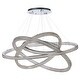 preview thumbnail 1 of 2, Eternity 14-light 60" Wide Steel Pendant - Polished chrome Polished chrome