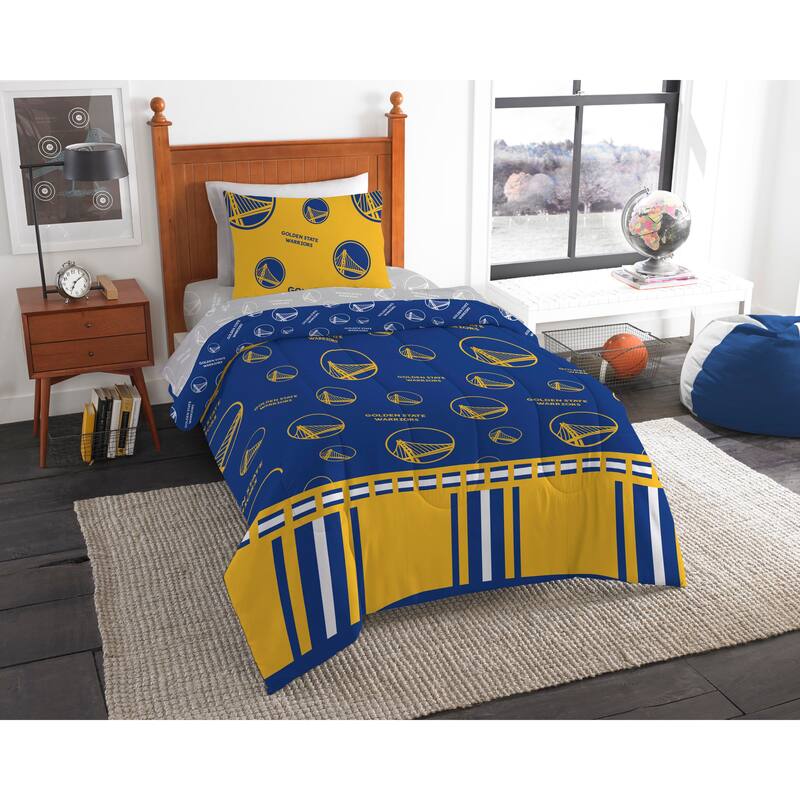 NBA Golden State Warriors Twin 4-piece Bed In a Bag Set