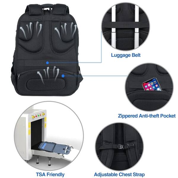 Travel Laptop Backpack 18.4 inch XXXL Gaming Backpack Water-Repellent  College Daypack Business Backpack - Bed Bath & Beyond - 42714325