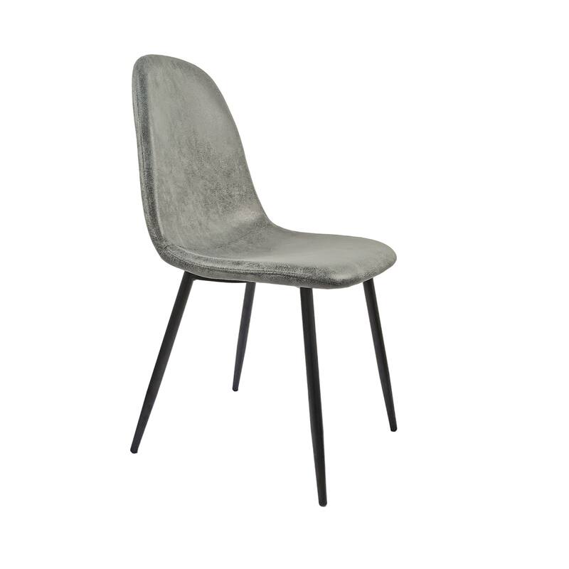 Modern Accent Chairs with Black Metal Legs for Dining Room (Set of 4)
